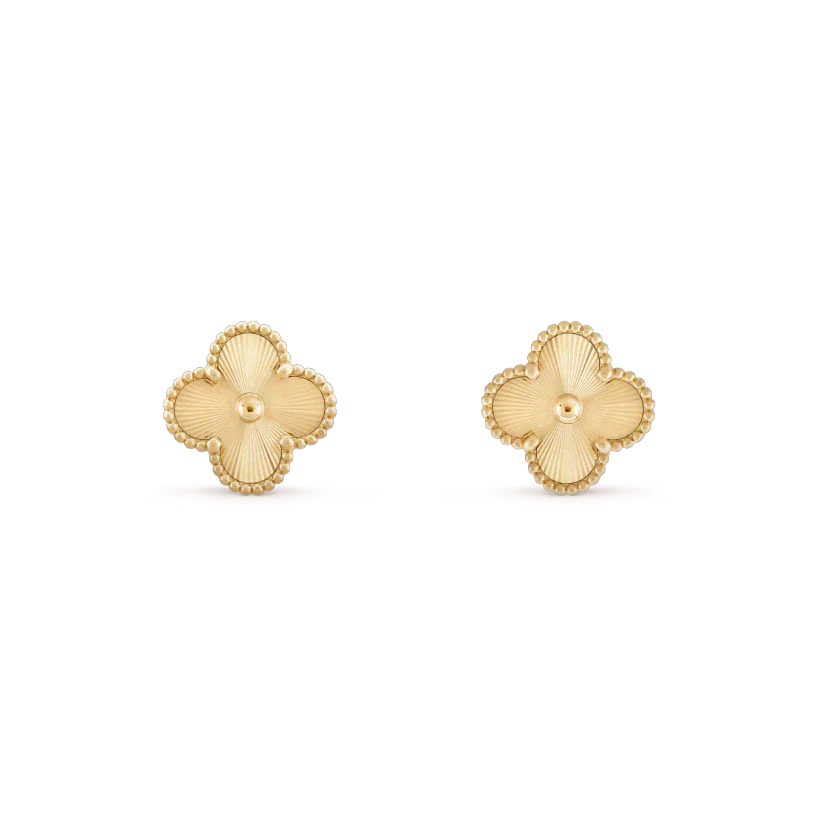 CLOVER MINI 9.5MM LASER EARRINGS CLOVER MINI 9.5MM LASER EARRINGS