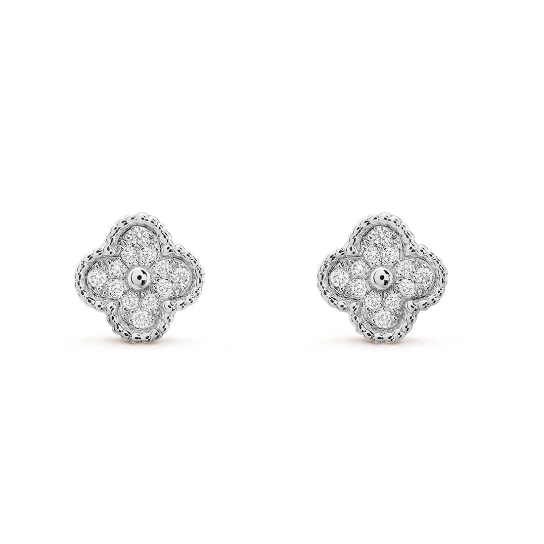 CLOVER MINI DIAMOND STUD EARRINGS CLOVER MINI DIAMOND STUD EARRINGS