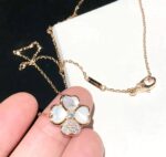 CLOVER MOP DIAMOND ROSE GOLD NECKLACE