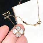 CLOVER MOP DIAMOND ROSE GOLD NECKLACE