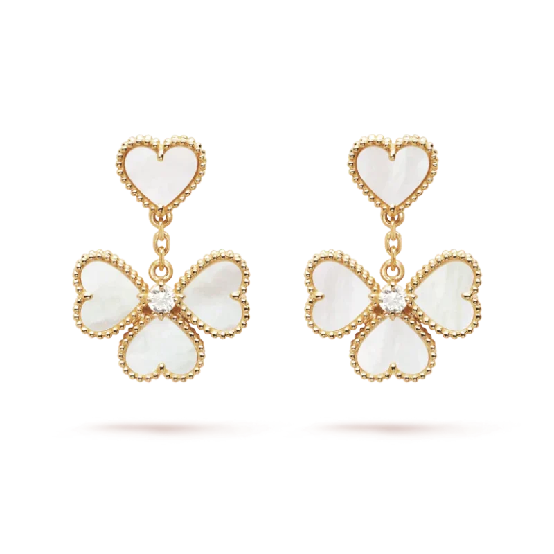 CLOVER SWEET WHITE MOP EARRINGS