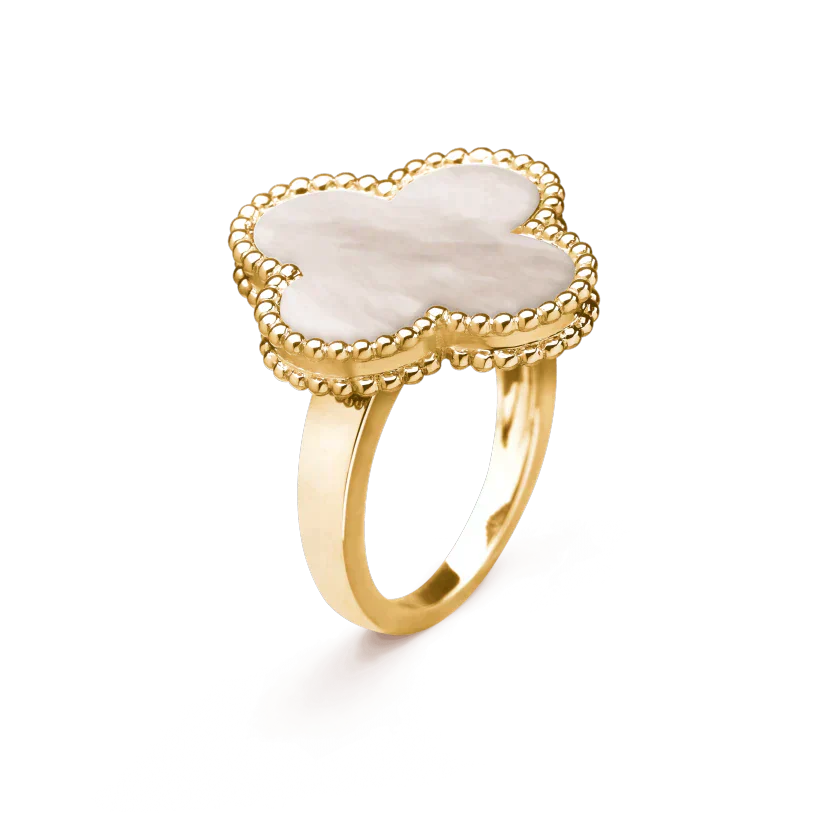 CLOVER WHITE MOP RING CLOVER WHITE MOP RING