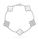 CLOVER WHITE PEARL MOP 5 MOTIF BRACELET COLLECTION