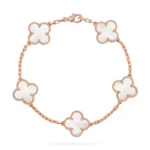 CLOVER WHITE PEARL MOP 5 MOTIF BRACELET COLLECTION