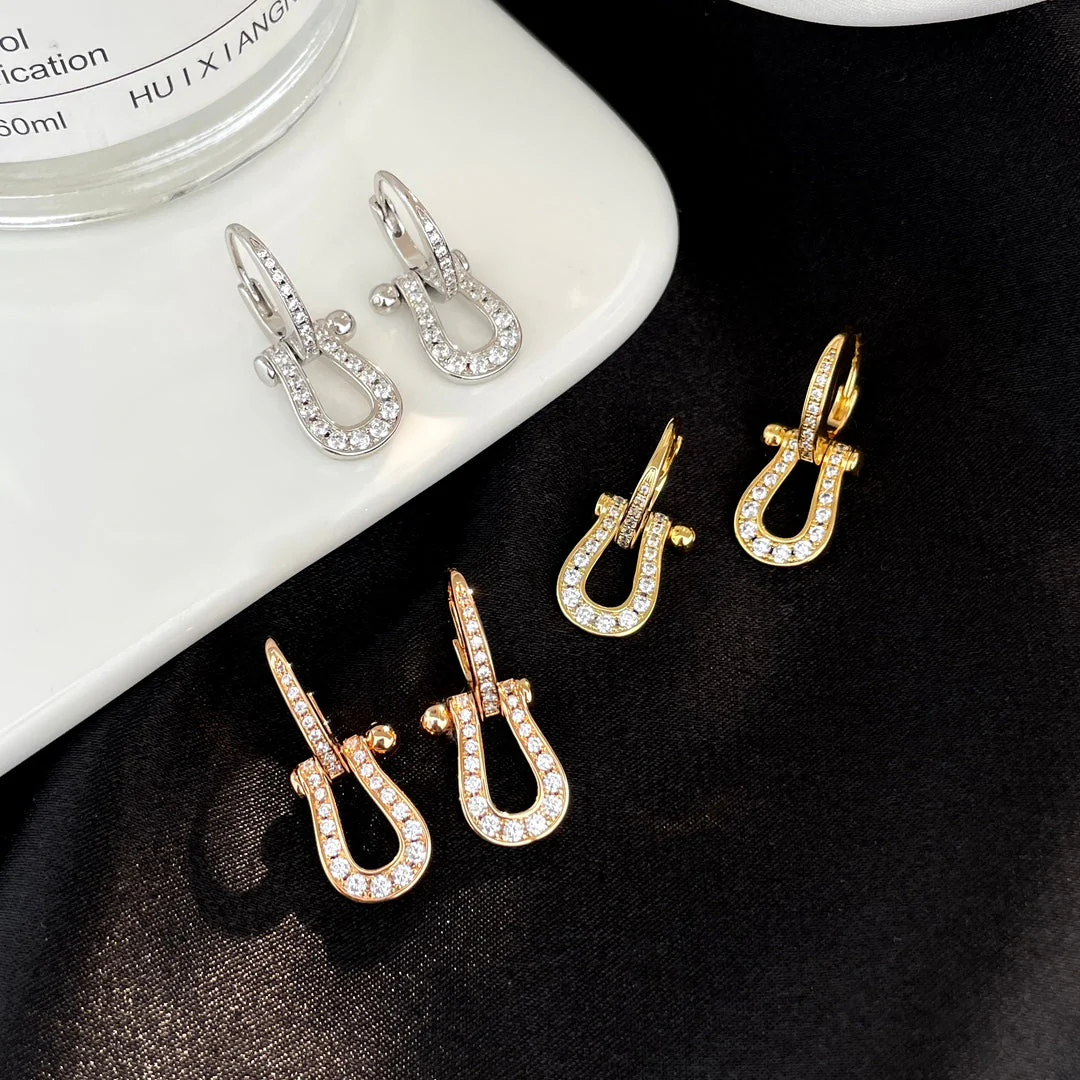 FORCE 10 FULL DIAMOND DROP EARRINGS MEDIUM MODEL FORCE 10 FULL DIAMOND DROP EARRINGS MEDIUM MODEL