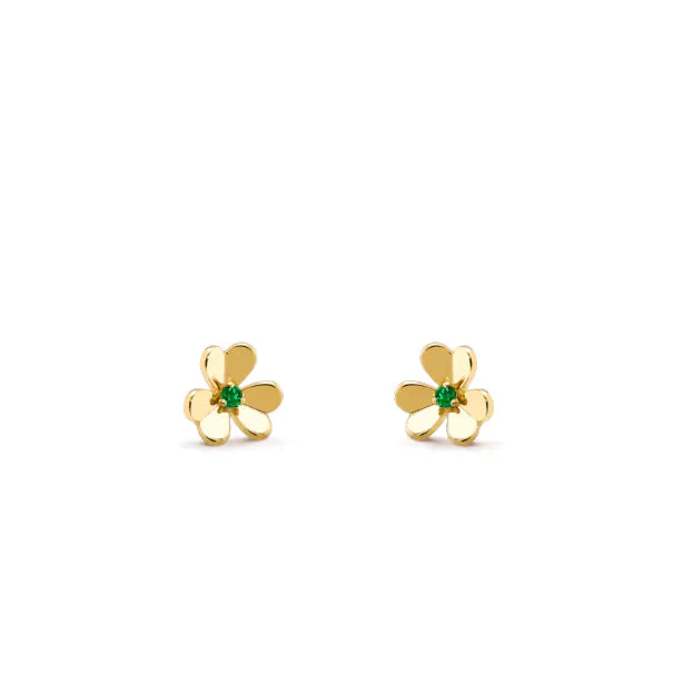 FRIVOLE FLOWER MALACHITE EARRINGS