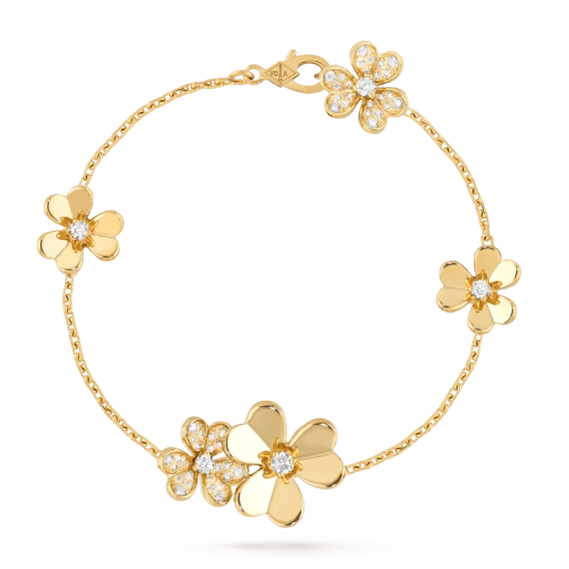 FRIVOLE GOLD 5 FLOWERS BRACELET