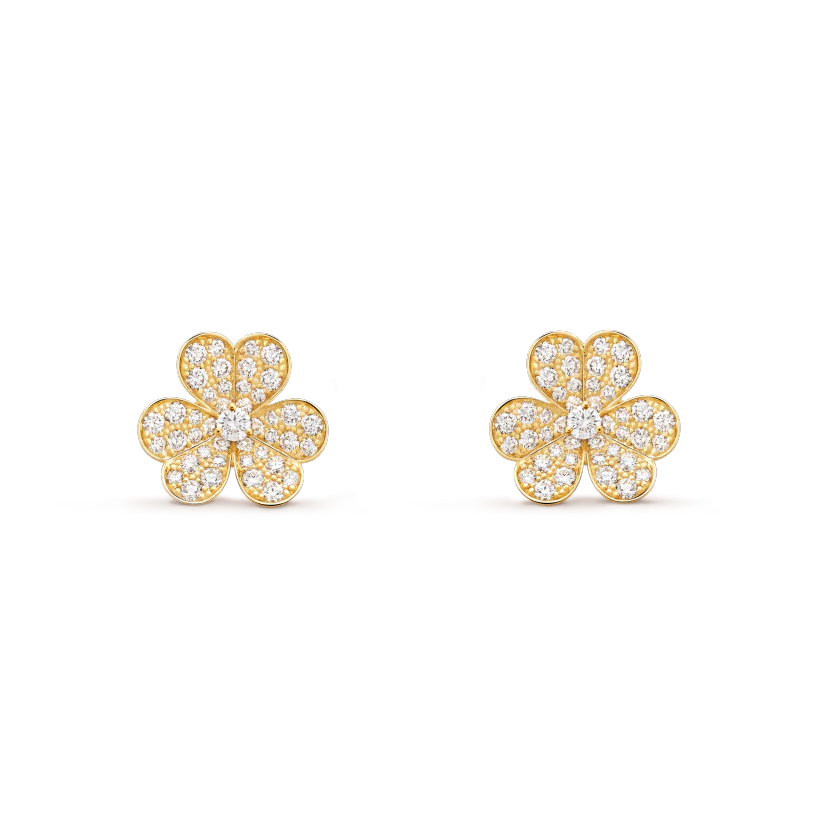 FRIVOLE GOLD FLOWER DIAMOND EARRINGS FRIVOLE GOLD FLOWER DIAMOND EARRINGS