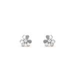 FRIVOLE MINI SILVER FLOWER EARRINGS