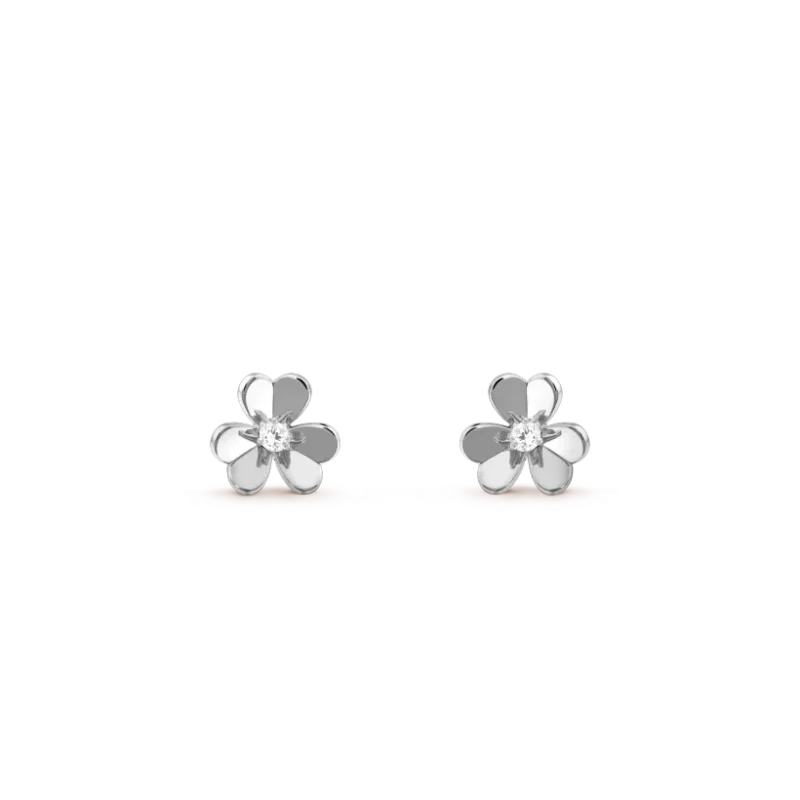 FRIVOLE MINI SILVER FLOWER EARRINGS