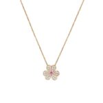 FRIVOLE ROSE GOLD FLOWER DIAMOND NECKLACE