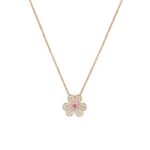 FRIVOLE ROSE GOLD FLOWER DIAMOND NECKLACE