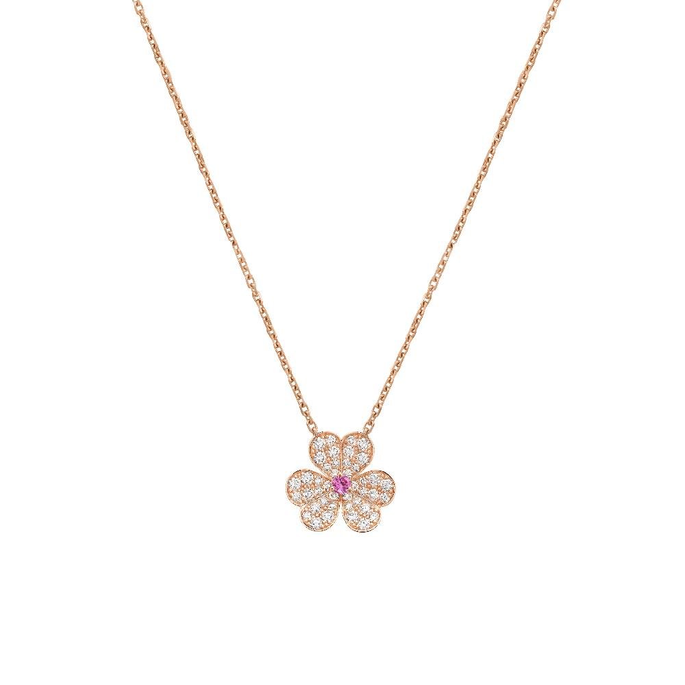 FRIVOLE ROSE GOLD FLOWER DIAMOND NECKLACE FRIVOLE ROSE GOLD FLOWER DIAMOND NECKLACE