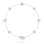 FRIVOLE SILVER 9 FLOWERS NECKLACE
