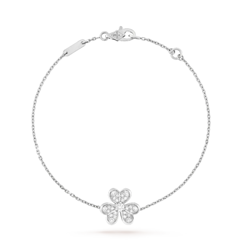 FRIVOLE SILVER FLOWER DIAMOND BRACELET