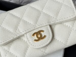 CHANEL 25S CLASSIC FLAP CARD HOLDER 11 IN IVORY CAVIAR GOLD HARDWARE - Image 3