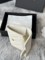 CHANEL 25S CLASSIC FLAP CARD HOLDER 11 IN IVORY CAVIAR GOLD HARDWARE - Image 4
