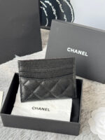 CHANEL 25S CARD HOLDER 11 IN BLACK CAVIAR GOLD HARDWARE - Image 2