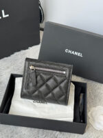 CHANEL 25S CF SMALL TRI FOLD WALLET 11 IN BLACK CAVIAR SILVER HARDWARE - Image 2