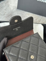 CHANEL 25S CF SMALL TRI FOLD WALLET 11 IN BLACK CAVIAR SILVER HARDWARE - Image 10