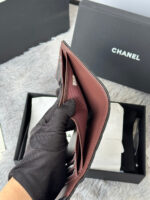 CHANEL 25S CF SMALL TRI FOLD WALLET 11 IN BLACK CAVIAR SILVER HARDWARE - Image 6