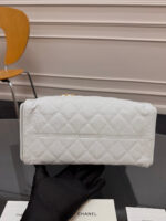 CHANEL 25S HOBO BAG 30 IN WHITE CAVIAR WITH GOLD HARDWARE - Image 14