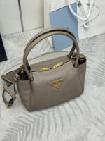 PRADA 25S SMALL BAG 23 IN TAUPE CALFSKIN GOLD HARDWARE - Image 6