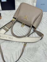PRADA 25S SMALL BAG 23 IN TAUPE CALFSKIN GOLD HARDWARE - Image 7