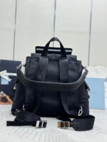 PRADA 25S EXPLORE BACKPACK 39 IN BLACK RE-NYLON AND CALFSKIN - Image 2