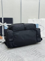 PRADA 25S EXPLORE BACKPACK 39 IN BLACK RE-NYLON AND CALFSKIN - Image 9