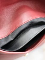 YSL 25S CALYPSO MINI 19 IN BURGUNDY CALFSKIN GOLD HARDWARE - Image 8