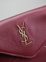 YSL 25S CALYPSO MINI 19 IN BURGUNDY CALFSKIN GOLD HARDWARE - Image 3