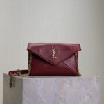 YSL 25S CALYPSO MINI 19 IN BURGUNDY CALFSKIN GOLD HARDWARE - Image 10