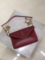 YSL 25S CALYPSO MINI 19 IN BURGUNDY CALFSKIN GOLD HARDWARE - Image 7