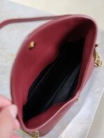 YSL 25S CALYPSO MINI 19 IN BURGUNDY CALFSKIN GOLD HARDWARE - Image 14