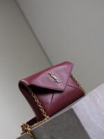 YSL 25S CALYPSO MINI 19 IN BURGUNDY CALFSKIN GOLD HARDWARE - Image 2