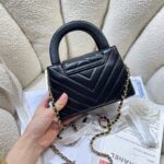 CHANEL 26S MINI KELLY BAG 19 IN BLACK CALFSKIN - Image 3
