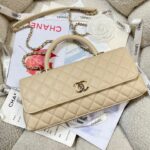 CHANEL 26S COCO HANDLE BAG 32 IN BEIGE CAVIAR CALFSKIN - Image 2