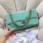 CHANEL 26S CLASSIC FLAP 33 IN MINT GREEN SUEDE - Image 11