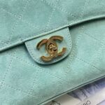 CHANEL 26S CLASSIC FLAP 33 IN MINT GREEN SUEDE - Image 14