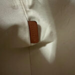 SMALL POUCH 25 IN BEIGE CANVAS AND BROWN CALFSKIN - Image 3
