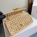TRIOMPHE 20 IN BEIGE RAFFIA GOLD HARDWARE - Image 10