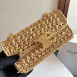 TRIOMPHE 20 IN BEIGE RAFFIA GOLD HARDWARE - Image 14