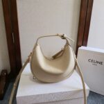 CELINE 25S TEEN LULU BAG 24MM IN BEIGE CALFSKIN GOLD HARDWARE - Image 2