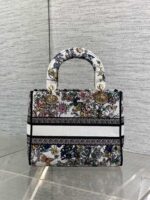 DIOR 25S SMALL LADY D-LITE BAG 24 IN MULTICOLOR DIOR FLOWERS CALENDAR ALLOVER EMBROIDERY - Image 2