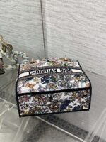 DIOR 25S SMALL LADY D-LITE BAG 24 IN MULTICOLOR DIOR FLOWERS CALENDAR ALLOVER EMBROIDERY - Image 8