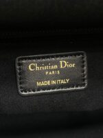 DIOR 25S MEDIUM LADY BAG 24 IN BLACK CALFSKIN GOLD HARDWARE - Image 9