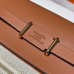 HERMES 25S MINI HERBAG 20 IN BEIGE AND BROWN CANVAS GOLD HARDWARE - Image 7