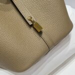 HERMES 25S PICOTIN LOCK 22 IN TAN BROWN CALFSKIN GOLD HARDWARE - Image 3