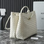 BOTTEGA VENETA 25S LARGE ANDIAMO 42 IN IVORY CALFSKIN GOLD HARDWARE - Image 3